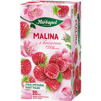 Herbata HERBAPOL zio�owo-owocowa, 20 torebek, malina z kwiatem r&oacute;�y