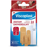 Zestaw plastr�w VISCOPLAST, 24szt., 2rodzaje/5rozmiar�w mix kolor UNIWERSALNE 4054596798328